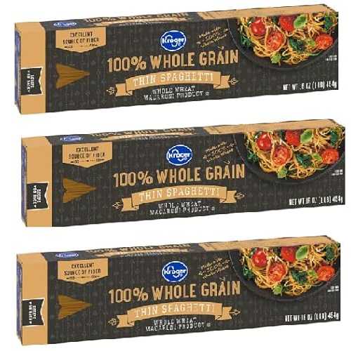 Generic 100% Whole Grain Thin Spaghetti (Pack Of 3 Boxes) 16 薬局衡オンス. Each