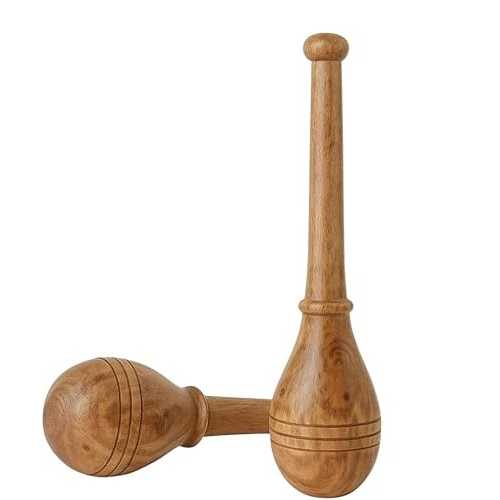 Generic HAZDEAL Bheem Gada Wooden Mace Meel Karla Katai Shoulder Fitness Equipment / Natural Wood Strength Training Mace for Grip, Core, Upper Body \u0026 Endurance (2 to 3 KG)