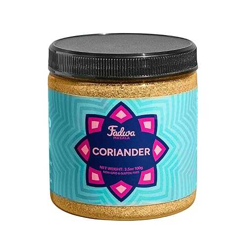 Fadwa Masala Coriander Powder - 3.5 薬局衡オンス Jar, Authentic Desi Spices for Pakistani \u0026 Indian Cooking - No Artificial Ingredients - Gluten Free