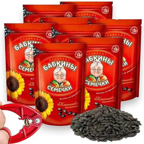 Babkin\u0027s Seeds Babkini Semechki Sunflower Seed with Babkini Red Handy Seeds Cracker for Easy Snacking - Non GMO Seed Packed with Protein\u0026 Fiber - Roasted Sunflower Seeds with Resealable Zip Lock Packaging - 8 Pack (50