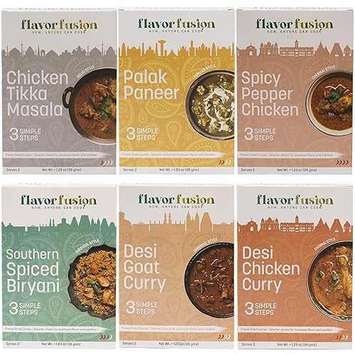 Flavor Fusion with Clean Ingredients - Premium Masala Blends for Rich, Flavorful Home Cooking - No Preservative Masala for a Mild, Authentic Taste (Customer Favorites 6 Pack)