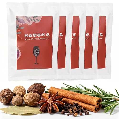 CZMYCBG 5 Packs Mulled Wine Spice Kit with Cinnamon, Cloves, and Star Anise, Three Flavors for Apple Cider, Mulled Wine, Gl・・hwein, Hot Toddy Holiday Drink(Original Flavor) CZMYCBG 5 Packs Mulled Wine Spice Kit wit