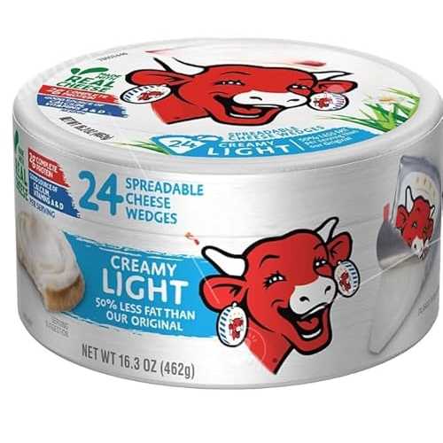 Generic Creamy Light Spreadable Cheese Wedges, made with real cheese, provides 2g of complete protein, and is a good source of calcium, Vitamin A, and Vitamin D. You can spread the light and tasty cheese on celery