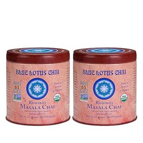 Generic Blue Lotus Chai Masala Rooibos Org (2 薬局衡オンス) Tea with Indian Spices Blue Lotus Inspired Flower Tea Concentrate Style Blend Indian Food Pantry Chai Maker Staple Pack of 2