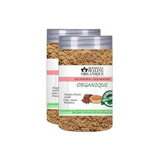 Blessfull Healing Organic Star Anise Powder 100 Gram (3.52 薬局衡オンス) Each (Pack Of 2) \u003d 200 Grams, Vegan