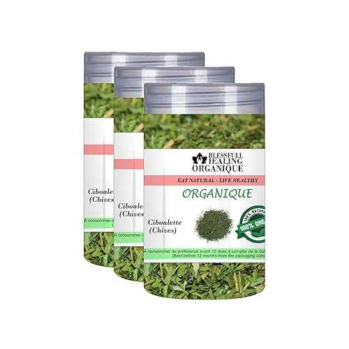 Blessfull Healing Organic Chives 100 Gram (3.52 薬局衡オンス) Each (Pack Of 3) \u003d 300 Grams, Vegan
