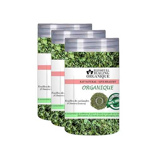 Blessfull Healing Organic Cilantro Leaves 100 Gram (3.52 薬局衡オンス) Each (Pack Of 3) \u003d 300 Grams, Vegan