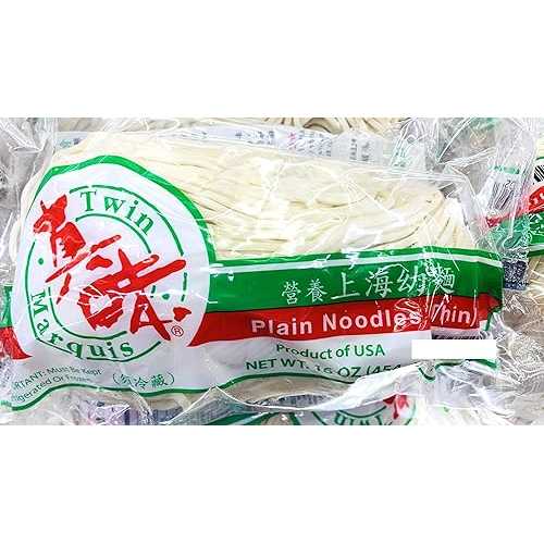 Twin Marquis Plain Noodles (Thin) 上海幼・跟 16 薬局衡オンス x 2 bags Production Date on the label. Shelf life - 6 months by freezer and Upon receipt of delivery, put インチ the freezer. Twin Marquis Plain Noodles (Thin) 16 薬局衡オンス