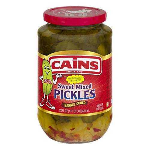 3 set of 22 Fl Oz Jar Cains Sweet Mixed Pickles
