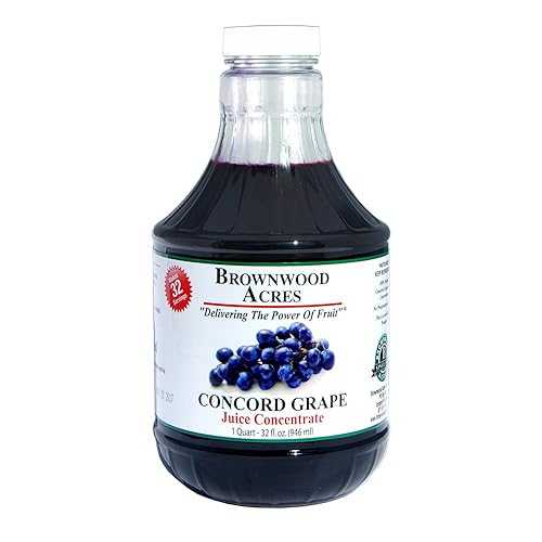 Concord Grape Juice Concentrate by FruitFast - 32 Fl Ounce, Unsweetened, 100% Pure Fruit Juice Concentrate, 68 Brix - No Preservatives or additives!