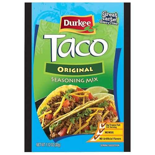 Durkee Taco Seasoning Mix, 1.25 Ounce Packets (Pack of 12)