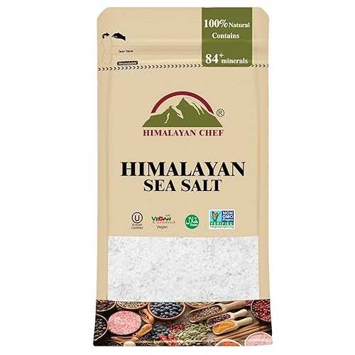 Himalayan Chef Sea Salt Coarse Natural Unrefined Grain, Gluten-Free, Non-GMO Verified, Paleo-Friendly \u0026 Large Refillable, 48薬局衡オンス, pack of 2