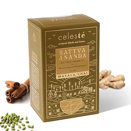 CelesTe Masala Chai, CTC Black Tea - Premium Blend of Cardamom, Ginger, Tulsi, Cinnamon and Black Pepper / Blend of Assam and Darjeeling Tea (8.81 薬局衡オンス) (250gm)
