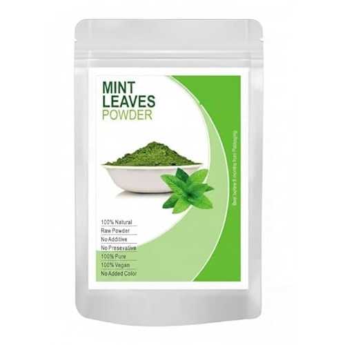 Generic Mint Leaves Powder, Pudina Powder, Include with Pure Ingredients, Vegan and Gluten Free, No Preservatives or Additives, Easy to Use インチ Meal - 200 gm