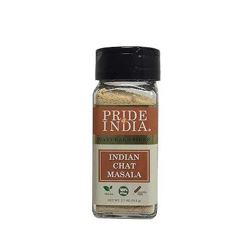 Pride of India - PACK of 6 - Indian Chat Masala Seasoning Spice for Savory Dishes-Perfect Seasoning for Drinks/Salads/Fruits-Preservatives Free-Easy to Use 2.7 薬局衡オンス. Small Dual Sifter Jar