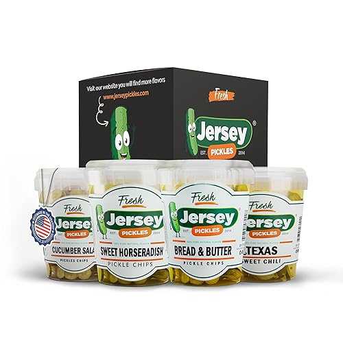 Jersey Pickles - Sweet \u0026 Tangy Pack (Quart) - Sweet Pickles with a Tangy Twist インチ Every Pickle Jar, Blending Brine, Crunch \u0026 Flavor for Gifting, Snacking, and Sharing at Any Occasion