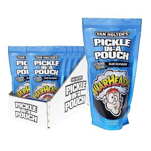 Van Holten\u0027s Pickles - Jumbo WARHEADS Blue Raspberry Pickle-In-A-Pouch - 12 Pack