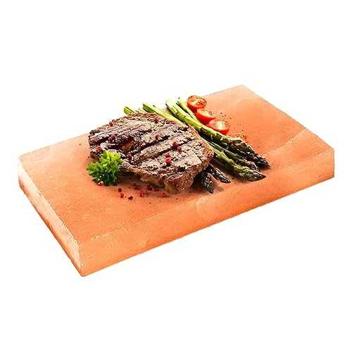 Generic Himalayan Salt Cooking Block 12 x 8 x 1.5 Inch Food Grade Salt Slab, Mineral-Rich for Grilling, Chilling, Serving Healthy Cooking Stone for Steak, Sushi, Desserts