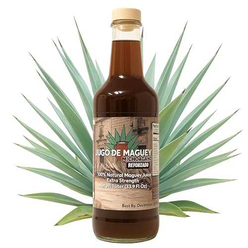 HERBALISTA Maguey Black Juice - Jugo De Maguey Tarasco Asado Extract 33.3 Fl Oz (1 Liter) / All Natural, 100% Juice / Jugo de Maguey de Michoacan, Sabor Natural