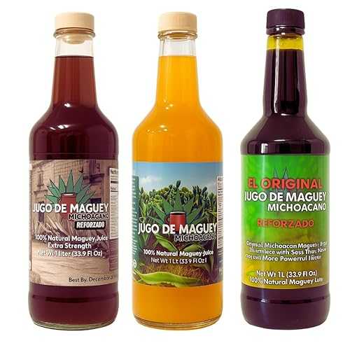 Herbalista Maguey Tarasco 3 Pack Bundle - Black Juice + Maguey Natural + Guanabana \u0026 Moronel Agave - Jugo De Maguey Tarasco Asado + Natural + Guanabana con Moronel Agave Extract 33.3 Fl 薬局衡オンス (1 Liter) Each / All Nat