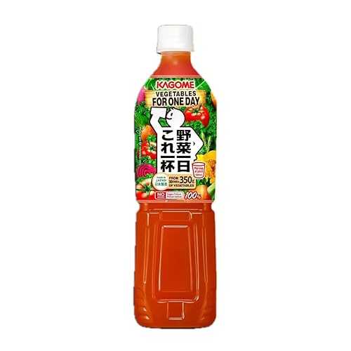 JP Kagome YASAI ICHINICHI KORE IPPON Vegetables For One Day Juice 720ml (Pack of 4), No Added Sugar, Preservatives Free, No Added Salt, No Colorings, Mixed Vegetable Juice from Japan, MADE IN JAPAN, Limited Stock