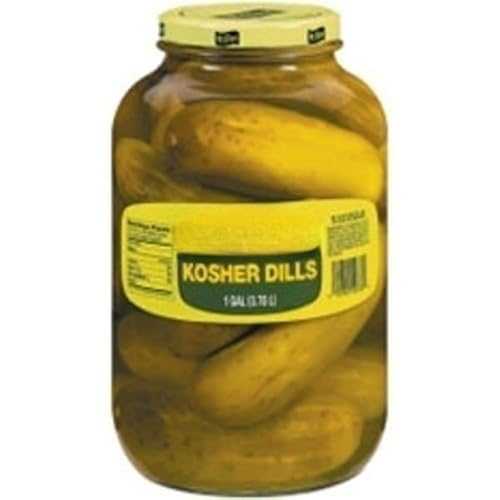 Generic Kosher Dill Pickles, Crunchy, Tangy Whole Pickles Perfect for Sandwiches, Burgers, Salads, and Cooking, Ready-to-Use Traditional Flavor - GALLON - [ 128 OZ, 8 LB ]
