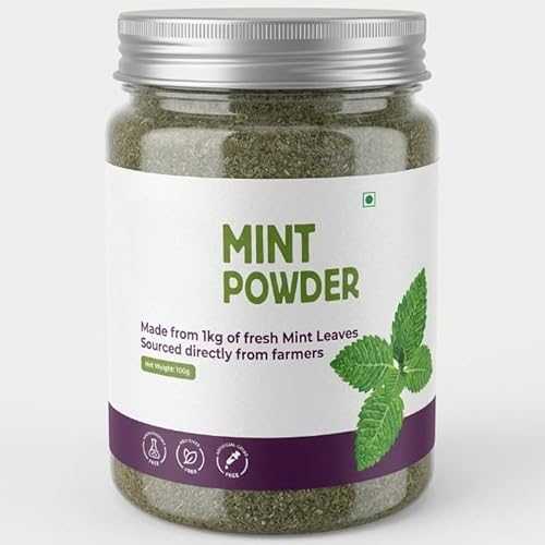 Generic Mint Powder / Natural Dried Mint Leaves Powder for Cooking No Additives \u0026 Preservatives - 100g