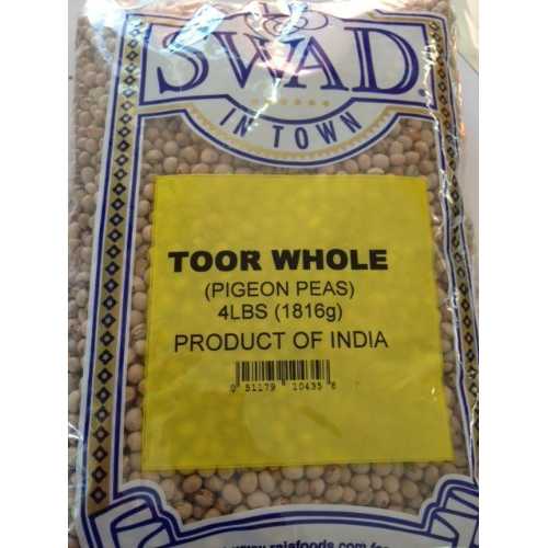 Swad Toor (Pigeon Peas) Whole 4重量ポンド