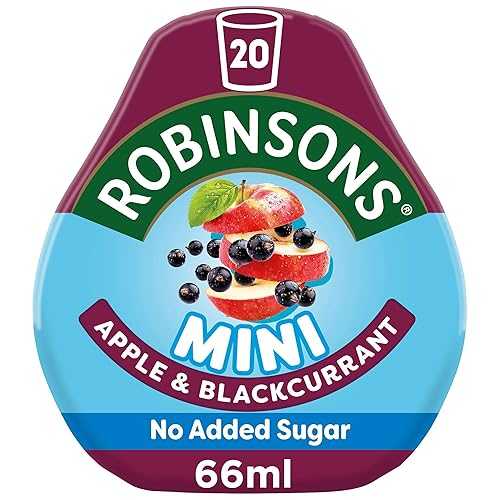 Robinsons Mini Apple \u0026 Blackcurrant On-The-Go Squash 66ml (Pack of 2)