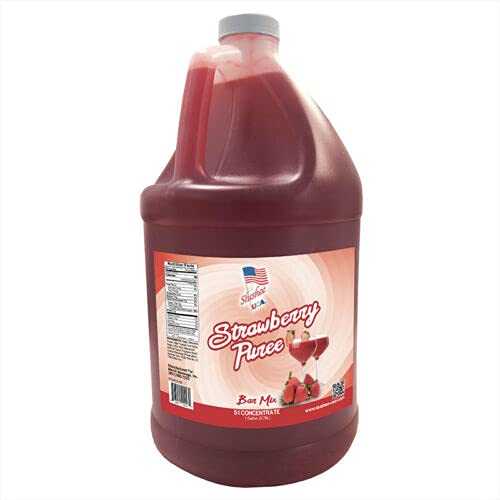 Slushee-USA Strawberry Puree Smoothie Mix/Dessert Topping / 1 Gallon