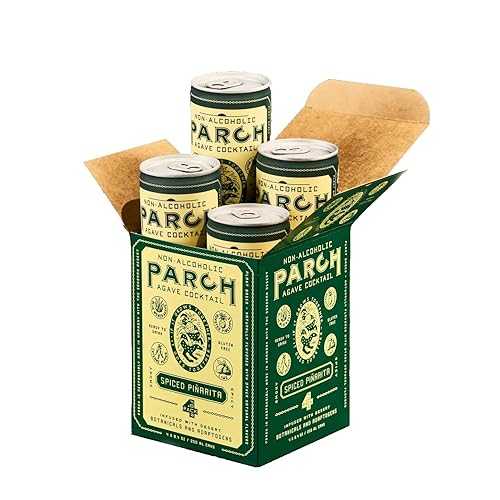 PARCH Desert Margarita + Prickly Paloma Variety Pack, Ready to Drink Agave Mocktail Infused with Desert Botanicals \u0026 Adaptogens 100% Plant Based, Gluten Free \u0026 Vegan Holiday Drinks (8.4 薬局衡オンス x 4 Pack)
