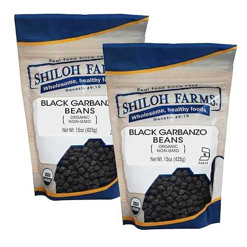 Shiloh Farms - Organic Black Garbanzo Beans - 15 Ounce Bag (Pack of 2)