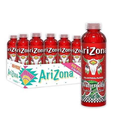 AriZona Watermelon Fruit Juice Cocktail, 20 Fl Oz (Pack of 12)
