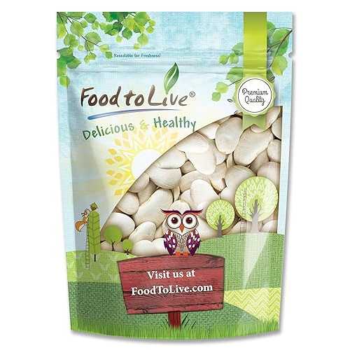 Food to Live - Large Lima Beans, 5 Pounds - Dry Butter Beans. Creamy Habas Grandes. Good Source of Protein, Fiber, Iron, and Potassium. Great インチ Salads, Soups and Stews