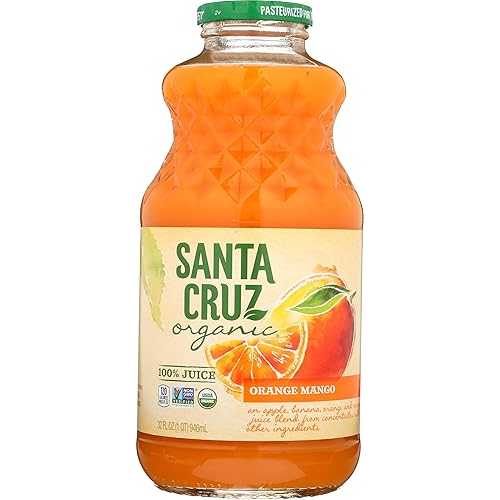 Santa Cruz Organic Orange Mango Fruit Juice, Non GMO, 32 Fluid Ounces (Pack Of 6)