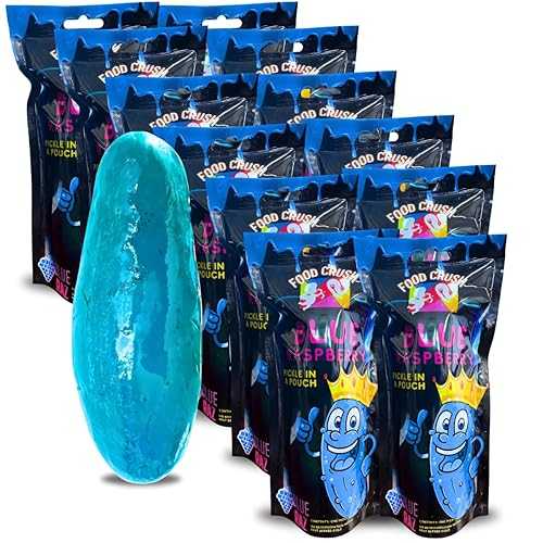 Blue Raspberry Pickles In A Pouch-Blue Raz Single Pickle In A Pouch X 12-Bulk Wholesale. Used for Pickle Kits from Tiktok by Food Crush