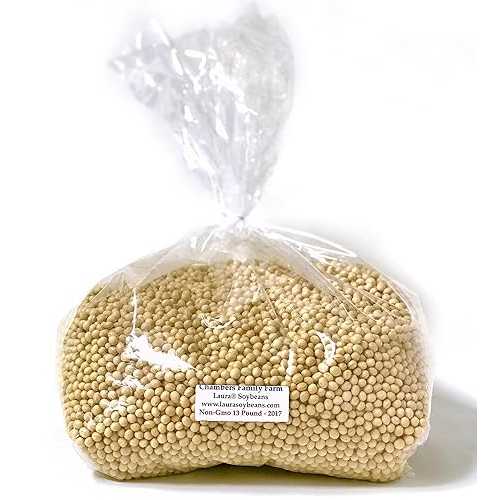 SoyaJoy 12 lbs Laura Soy beans, new crop and Non-GMO - directly from the Chambers Family Farm インチ Iowa. Makes best Soy Milk, Tofu, or Tempeh (12, Pounds)