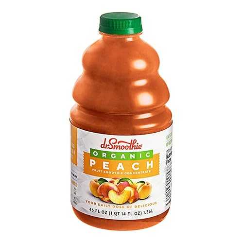 FixtureDisplays Organic Peach Fruit Smoothie Mix 46 fl. 薬局衡オンス. WS-103DRORGPEAC-NF