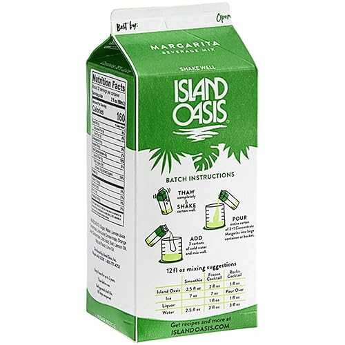FixtureDisplays Lime Margarita 3+1 Frozen Beverage Concentrate Mix 64 fl. 薬局衡オンス. - 6 Pieces