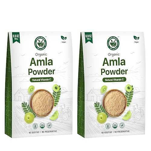 AYUSHKA ORGANIC Superfoods Amla Berry(Amalaki) Powder,USDA Organic-Indian Gooseberry powder / Rich インチ Antioxidant vitamin C / Support immunits(17.7 OZ / 500 gm)