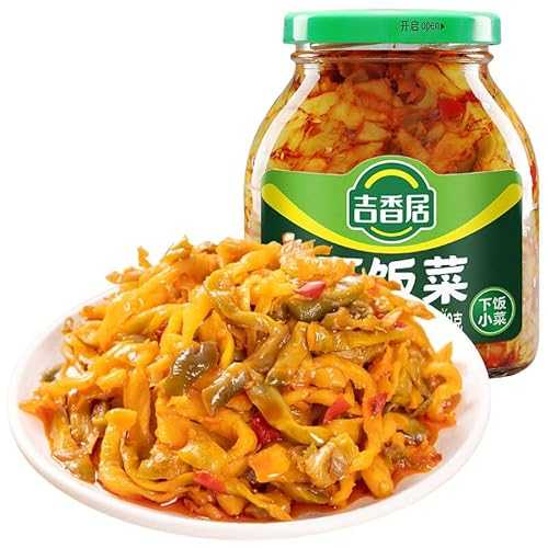 Chinese hour pickles Pickled vegetables chili sauce吉香居 ?椒? 蒜蓉辣椒? ?椒? 拌? 拌面辣? 爽脆笋丁 下?菜 香菜芯 (下?菜 306g) Generic Chinese hour pickles Pickled vegetables chili sauce ( 306g)