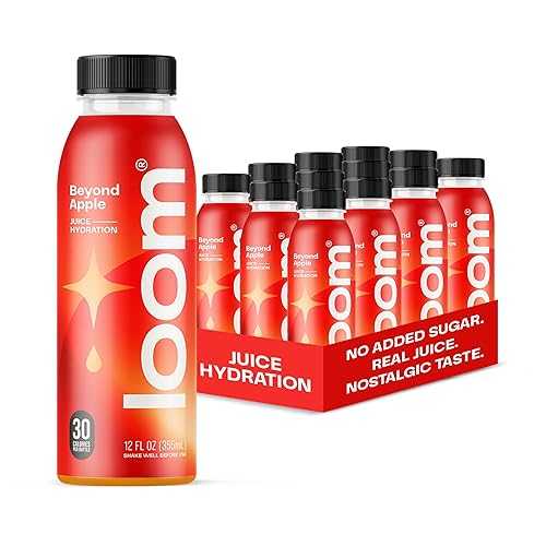 Beyond Apple Juice Drinks by Loom, Low Sugar Juice, Real Fruit, No Added Sugar, Healthy Hydration, 35 Calories, Non-GMO, 12 薬局衡オンス bottles, 12 pack
