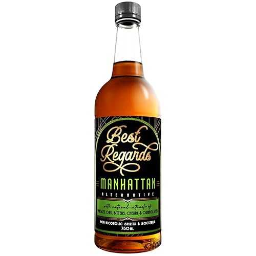 BEST REGARDS Manhattan Alternative / Non-Alcoholic Cocktail / The World s Leading Developer of Non-Alcoholic Spirits, Liqueurs \u0026 Mocktails / 25.4 FL OZ (750 ML)