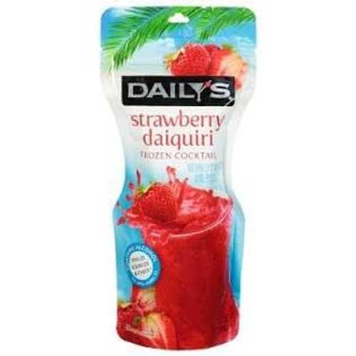 Dailys Daily\u0027s Strawberry Daiquiri Frozen Cocktail Pouch, 10 fl 薬局衡オンス, Ready to Drink, No Blender Needed (Jamaican Smile)
