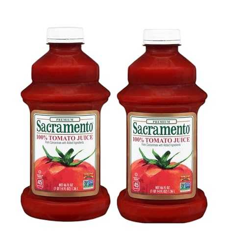 Sacramento Tomato Juice 46薬局衡オンス Plastic Bottle (Pack of 2) Packaged インチ a Voodoux Sales Branded Package !