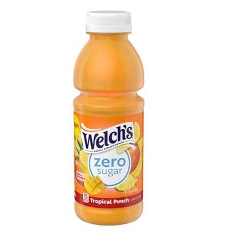 Welch\u0027s Zero Sugar Juice, Tropical Punch, 16 Ounces (Pack of 6).