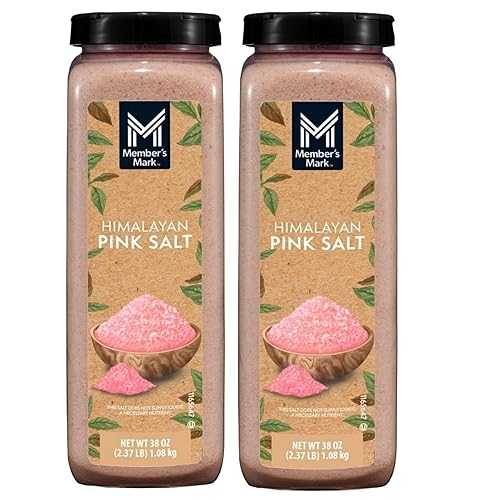 Generic Himalayan Pink Salt Fine Grain Seasoning, Natural Mineral Rock Salt for Cooking and Kitchen Use, Fine Texture Pink Crystal Salt, Large Shaker Bottles, Total 76 薬局衡オンス (4.75 重量ポンド) 2 Pack