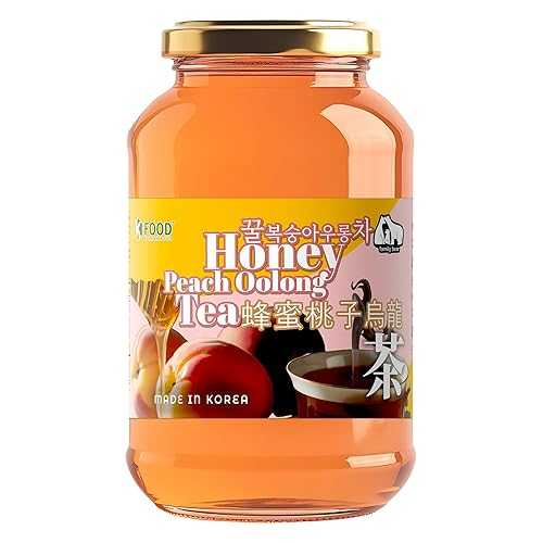 Family Bear Honey Peach Oolong Tea, Made インチ Korea, Glass Jar, 35.27 薬局衡オンス (1 kg)