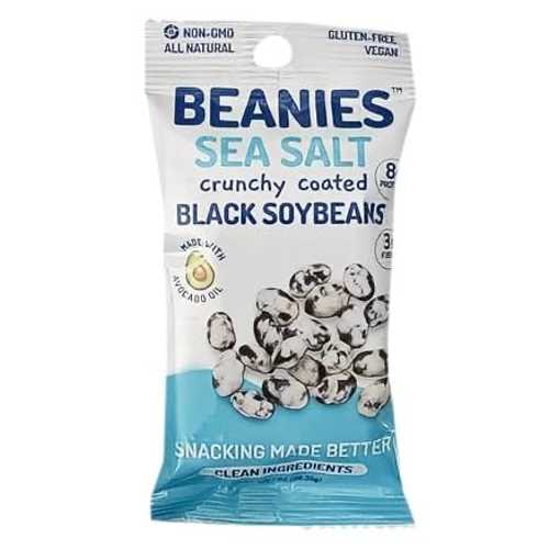 Beanies Sea Salt Crunchy Coated Black Soybeans, Non-GMO, Gluten-Free, 8g Protein, Made with Avocado Oil, 20 (1 薬局衡オンス) Pack