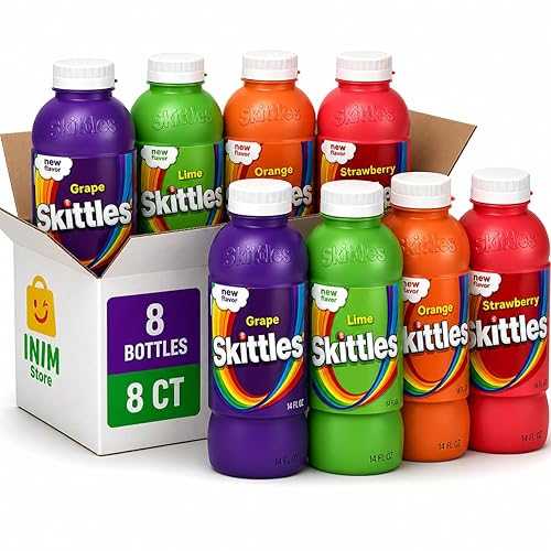 Skittles Drinks Variety Pack, 8 Bottles (14 fl 薬局衡オンス Each), Assorted Fruit Flavored Juice Drink Bundle, By INIM Store